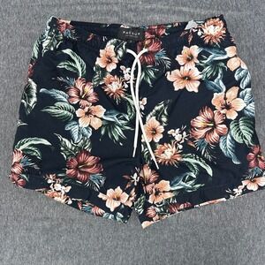 Pacsun Floral Swim Trunks Elastic‎ Waist Tropical Beach Shorts Size S